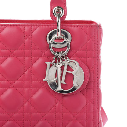 Christian Dior Lambskin Cannage Medium Lady Dior Fuchsia 18 of 18