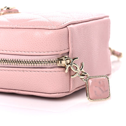 Chanel Caviar Quilted Clutch With Chain Light Pink 7 of 9