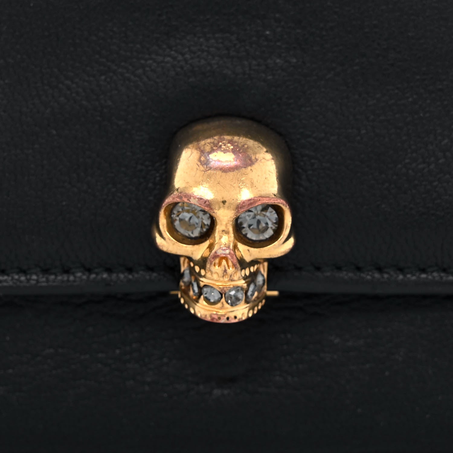 Alexander McQueen Calfskin Skull Continental Wallet Black 17 of 30