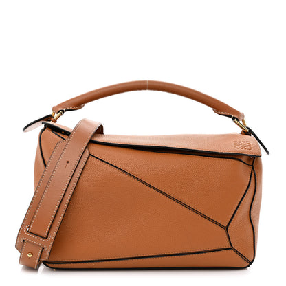 Loewe Calfskin Medium Puzzle Bag Tan 1 of 13