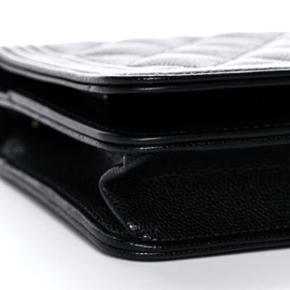 Chanel Caviar Quilted Boy Wallet On Chain WOC Black 5 of 12
