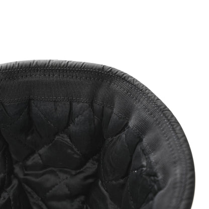 Prada Re-Nylon Padded Metal Triangle Logo Mens Beanie M Black 9 of 9