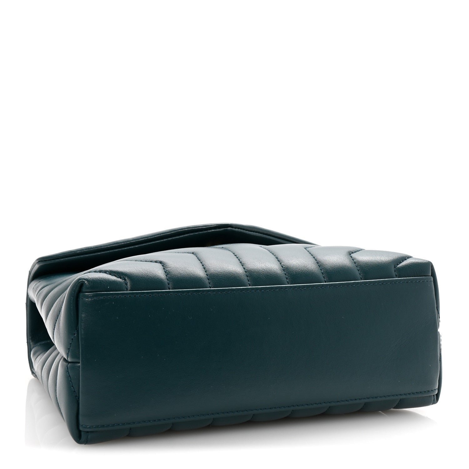 Saint Laurent Calfskin Y Quilted Monogram Small Loulou Chain Satchel Sea Turquoise 4 of 7