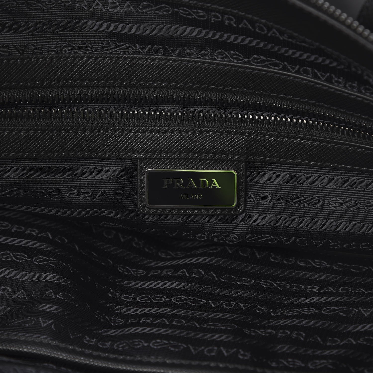 Prada Tessuto Nylon Character Shopping Tote Black 5 of 11