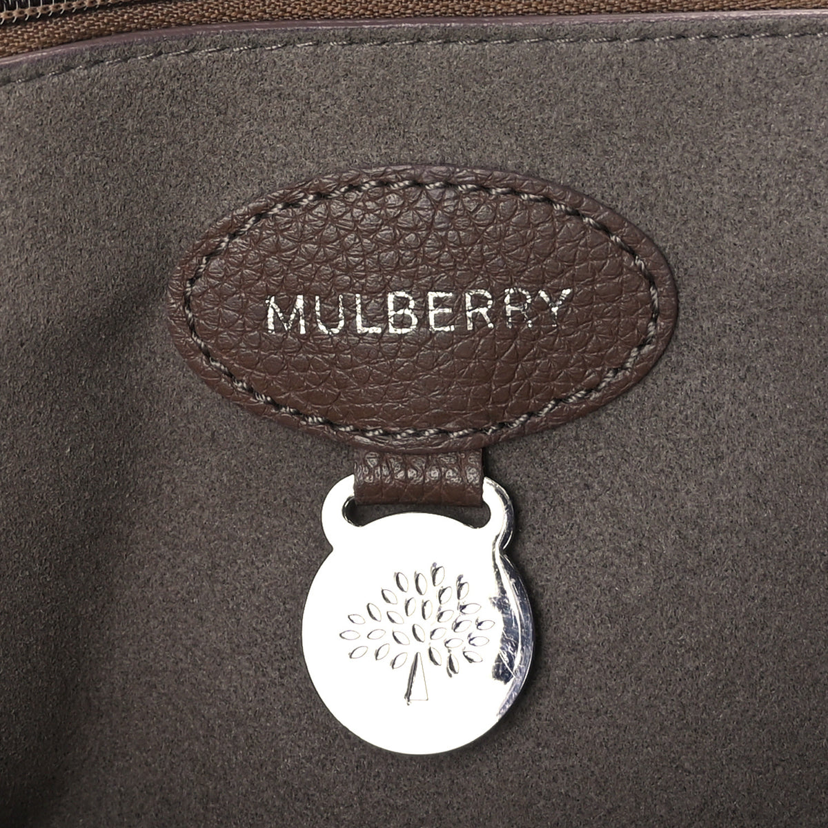 Small Classic Grain Calfskin Medium Lily Flap  Clay