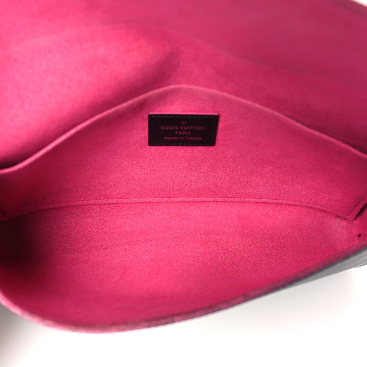 Epi Pochette Felicie Black Hot Pink