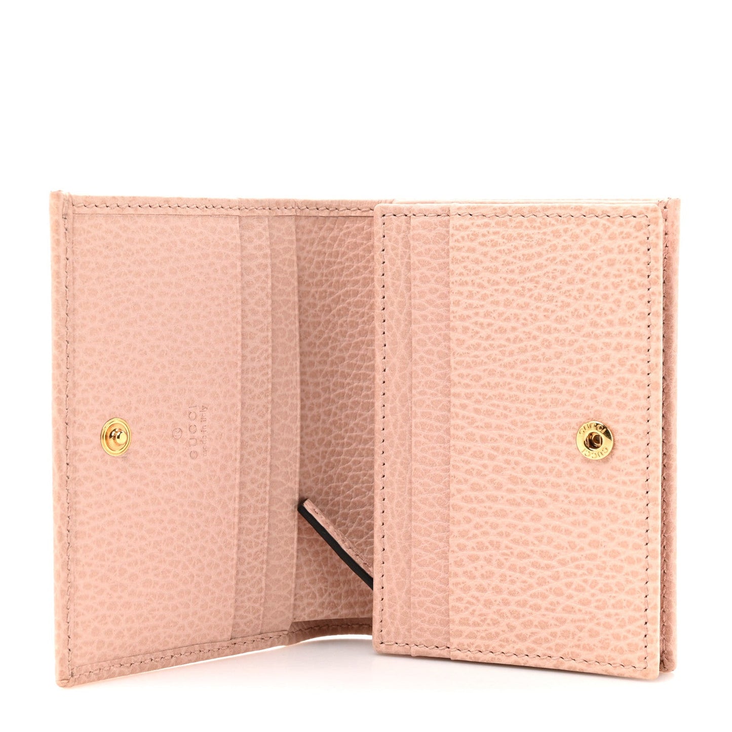 Dollar Calfskin GG Marmont Card Case Perfect Pink
