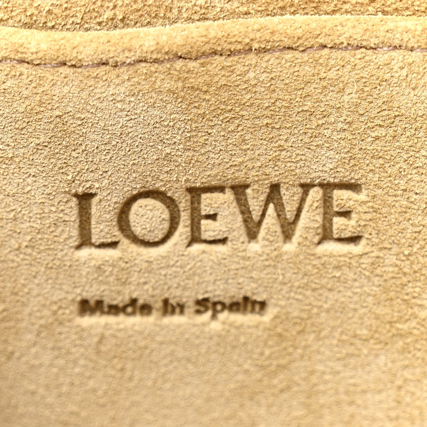 Loewe Calfskin Suede Gate Belt Bag Gold Tan 6 of 7