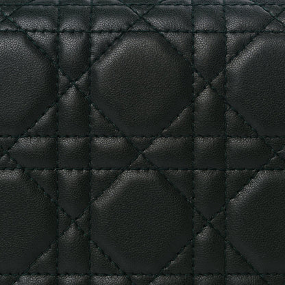 Christian Dior Lambskin Cannage Lady Dior Pouch Dark Green 7 of 10