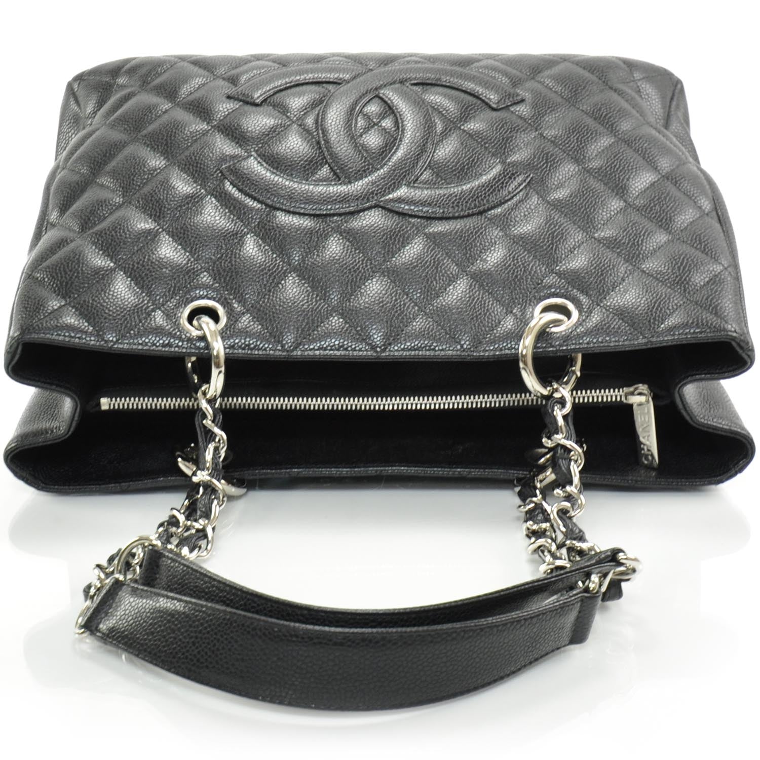 Chanel Caviar Quilted Grand Shopping Tote GST Black 6 of 11