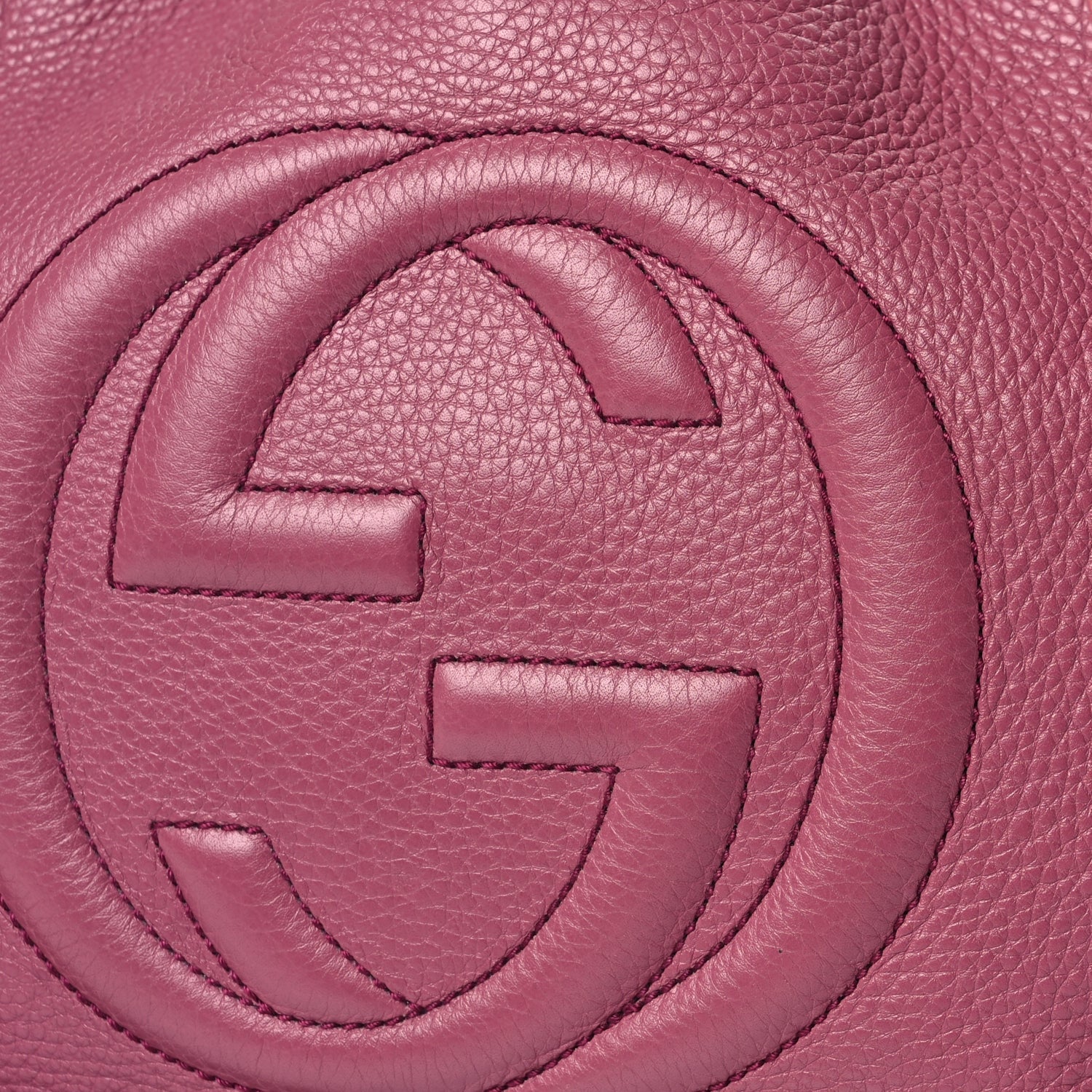 Gucci Pebbled Calfskin Medium Soho Chain Shoulder Bag Peonia Flower 7 of 13