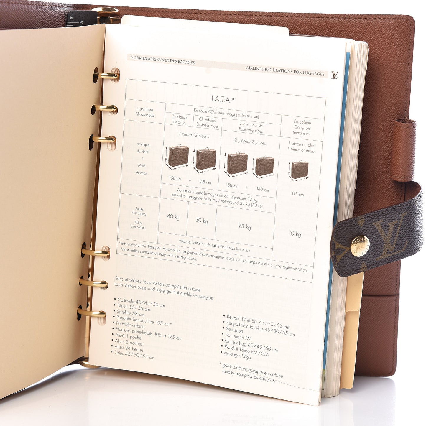 Monogram Large Ring Agenda Cover