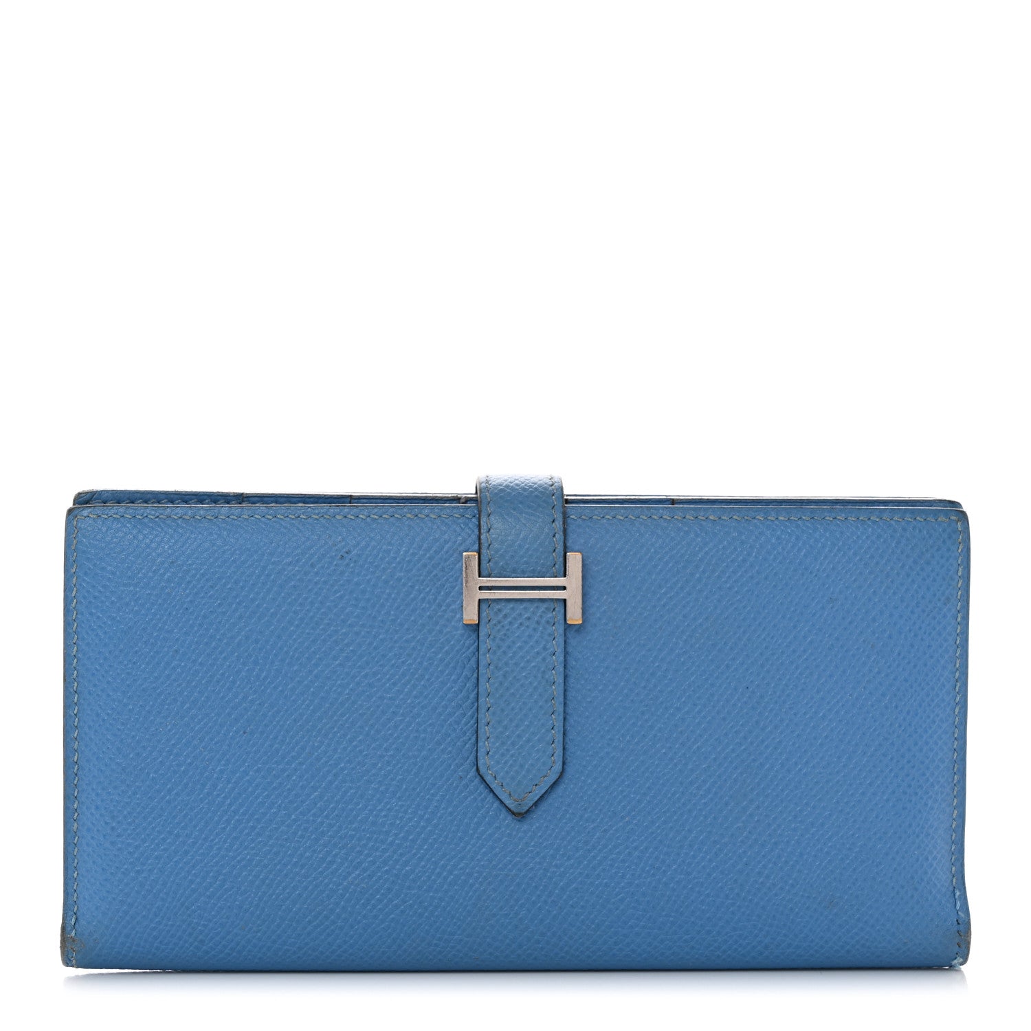 Hermes Epsom Bearn Gusset Wallet Bleu Paradis 1 of 14