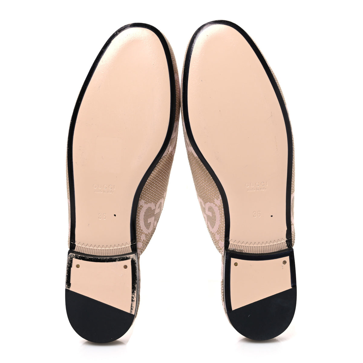 Gucci Monogram Macro GG Nappa Charlotte Womens Princetown Slippers 36 Beige Perfect Pink 7 of 11