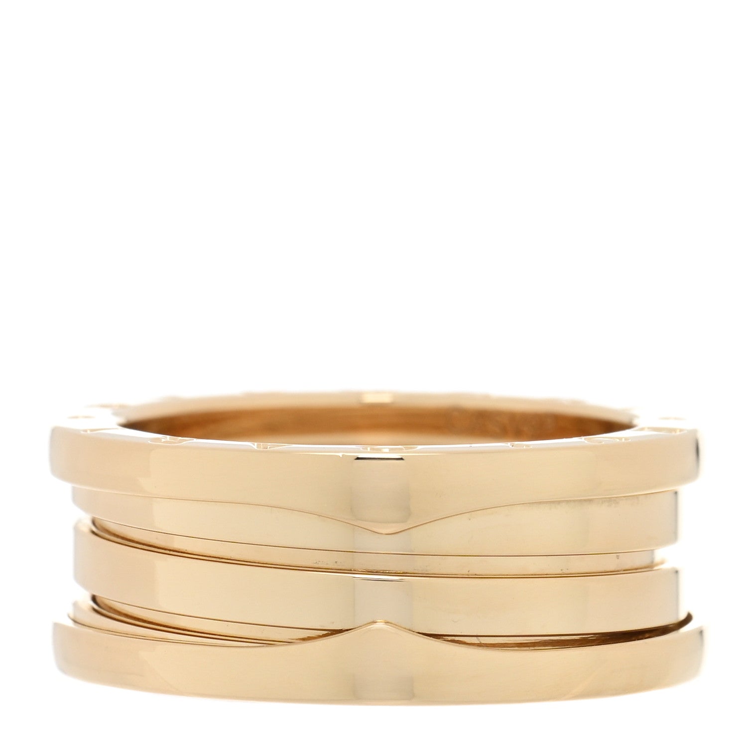Bulgari 18K Yellow Gold B.Zero1 Three-Band Ring 57 8 3 of 4