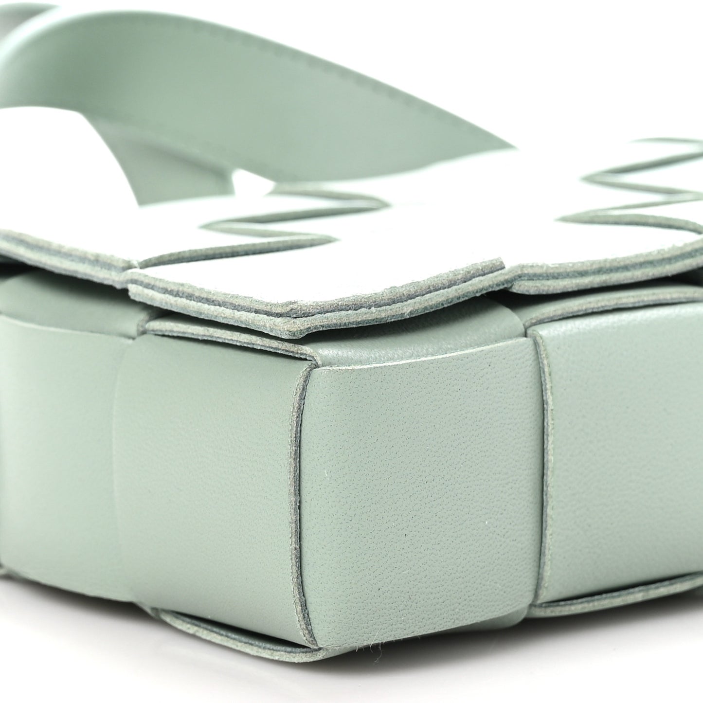 Lambskin Maxi Intreccio Small Cassette Crossbody Bag New Sauge