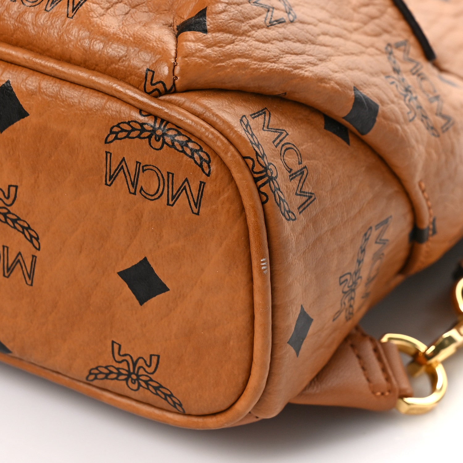 MCM Visetos Klassik Small Sling Bag Cognac 8 of 8