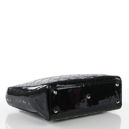 Christian Dior Patent Cannage Large Lady Dior Black 4 of 7