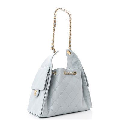 Chanel Caviar Quilted Small Chanel 25 Handbag Light Blue 3 of 10