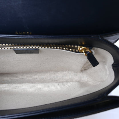 Gucci Azalea Calfskin Tri-Color Horsebit 1955 Shoulder Bag New Cherry Red Sun Oil Blue 4 of 8
