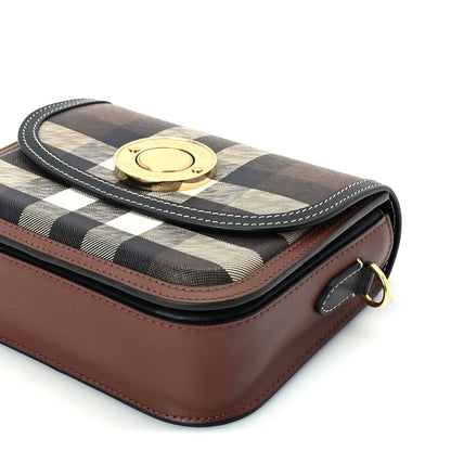 Burberry Calfskin Check Small Elizabeth Bag Brown 8 of 8