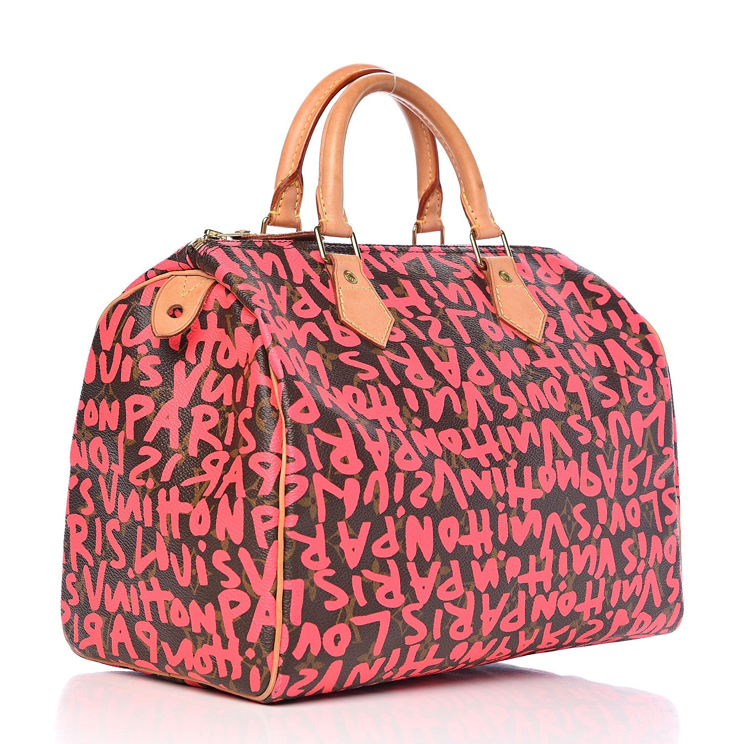 Louis Vuitton Monogram Graffiti Speedy 30 Fuchsia 3 of 13