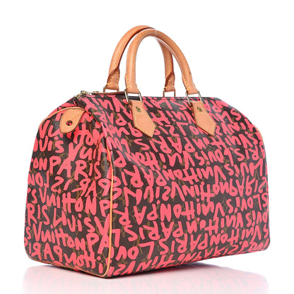 Louis Vuitton Monogram Graffiti Speedy 30 Fuchsia 3 of 13