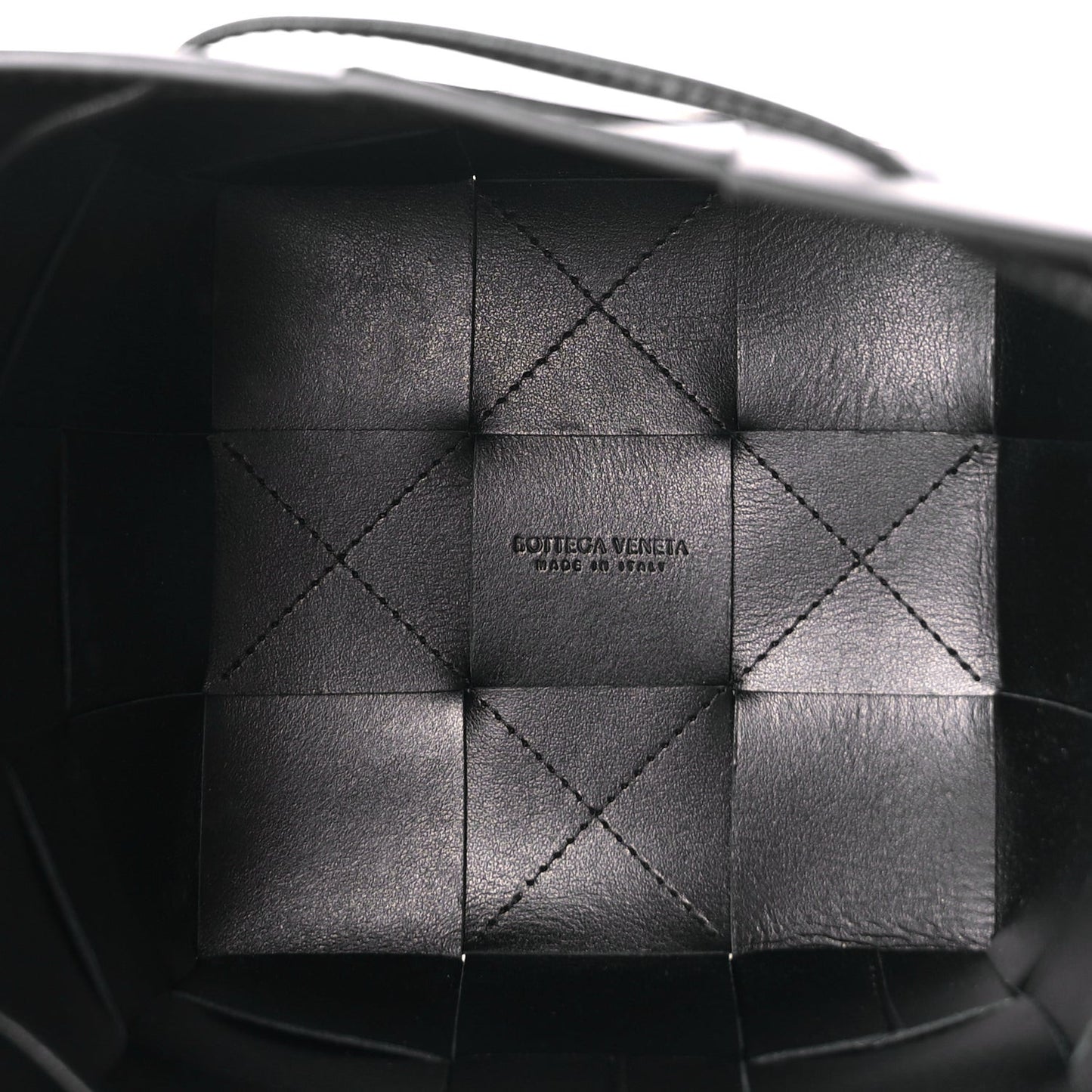 Nappa Maxi Intrecciato Cassette Bucket Bag Black