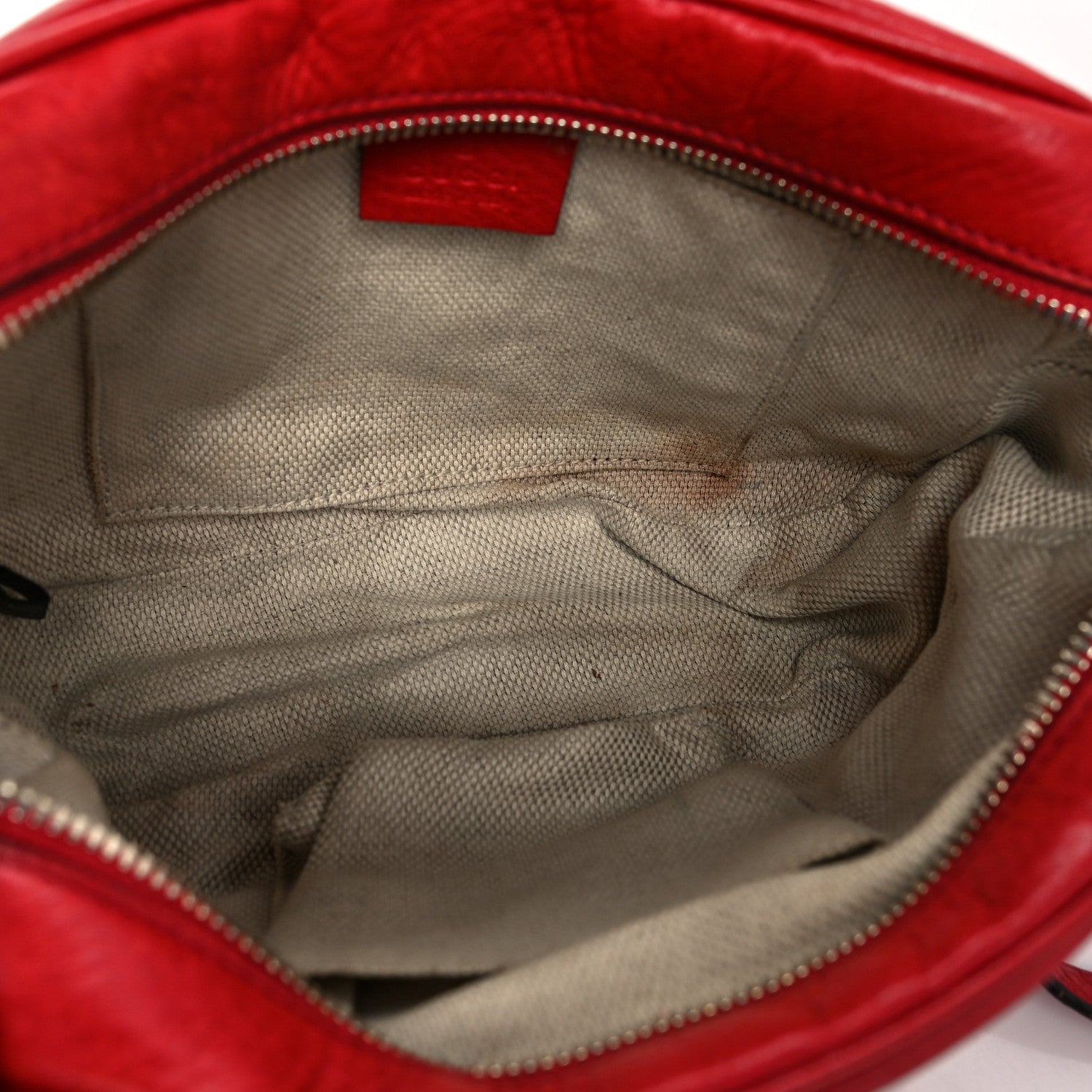 Gucci Pebbled Calfskin Small Soho Disco Bag Tabasco Red 4 of 18