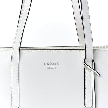 Prada Spazzolato Medium Re-Edition 1995 Double Handle Handbag White 6 of 7