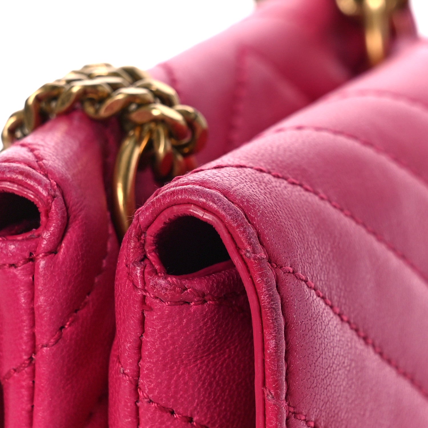 Saint Laurent Lambskin Quilted Double Flap Bag Pink 10 of 10