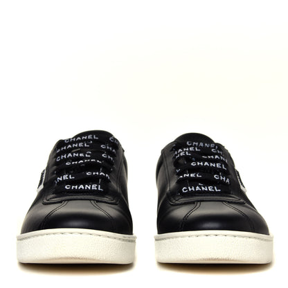 Chanel Calfskin Womens CC Sneakers 36 Black 3 of 12