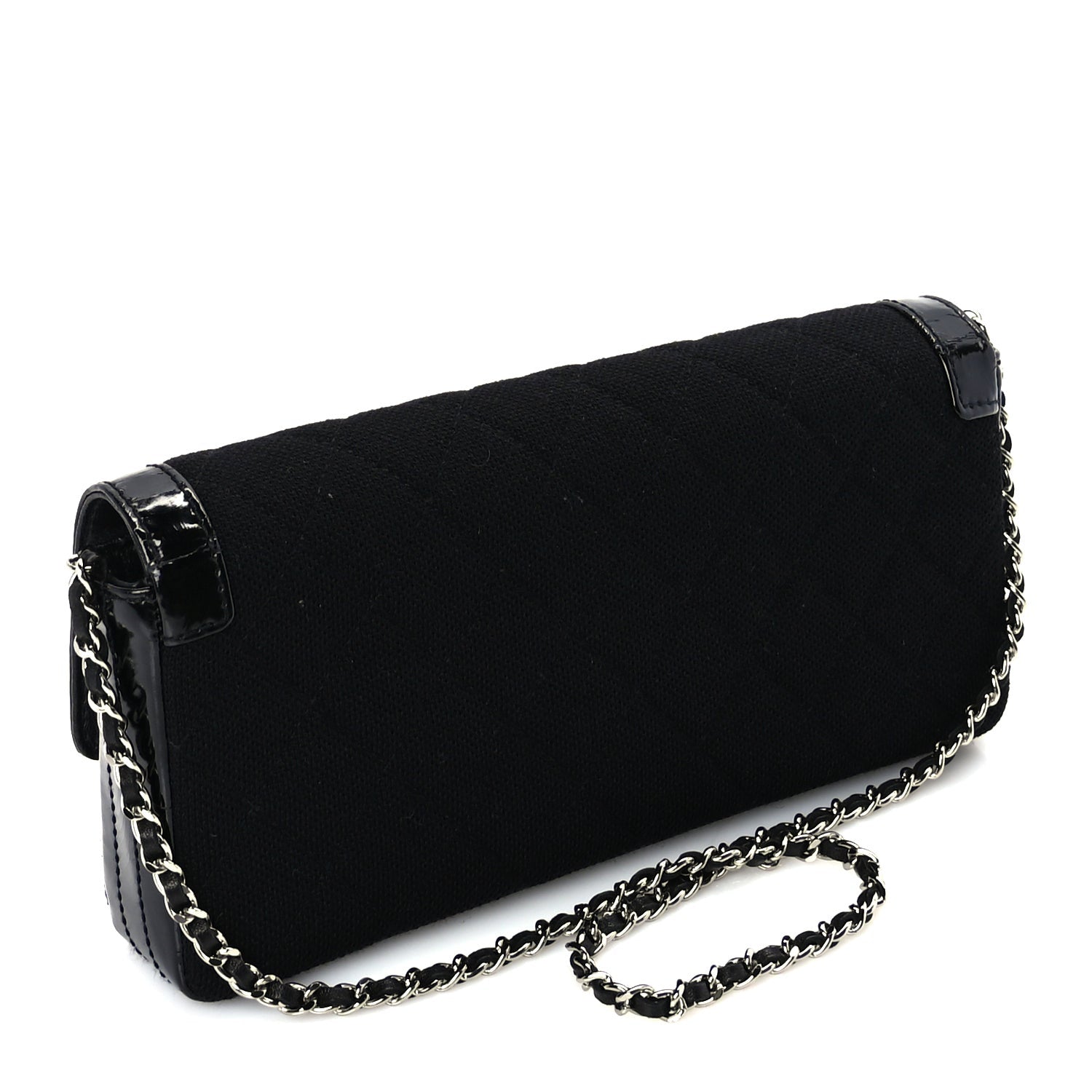 Chanel Jersey Patent Quilted 2.55 Reissue East West Flap Black 2 of 9