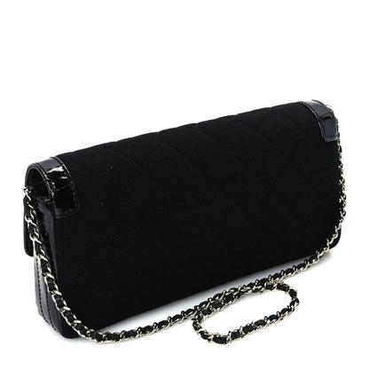 Chanel Jersey Patent Quilted 2.55 Reissue East West Flap Black 2 of 9