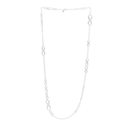 Tiffany Sterling Silver Wide Infinity Endless Necklace 3 of 4