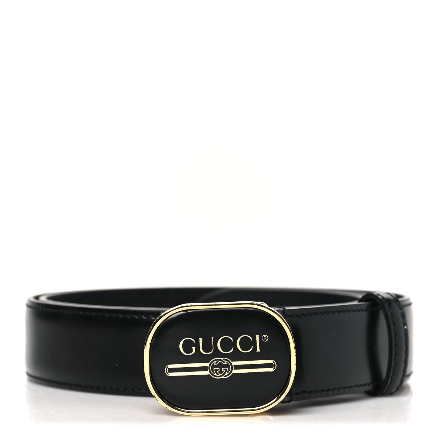 Calfskin Logo Belt 95 38 Black