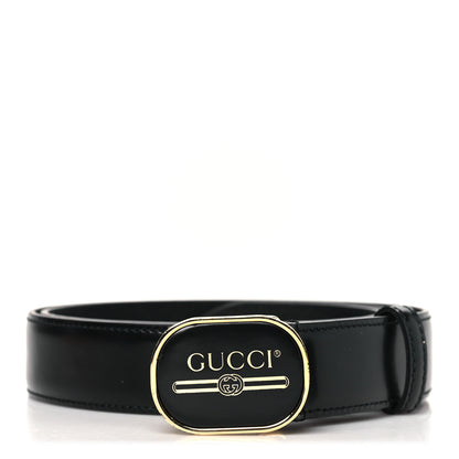Gucci Calfskin Logo Belt 95 38 Black 1 of 6