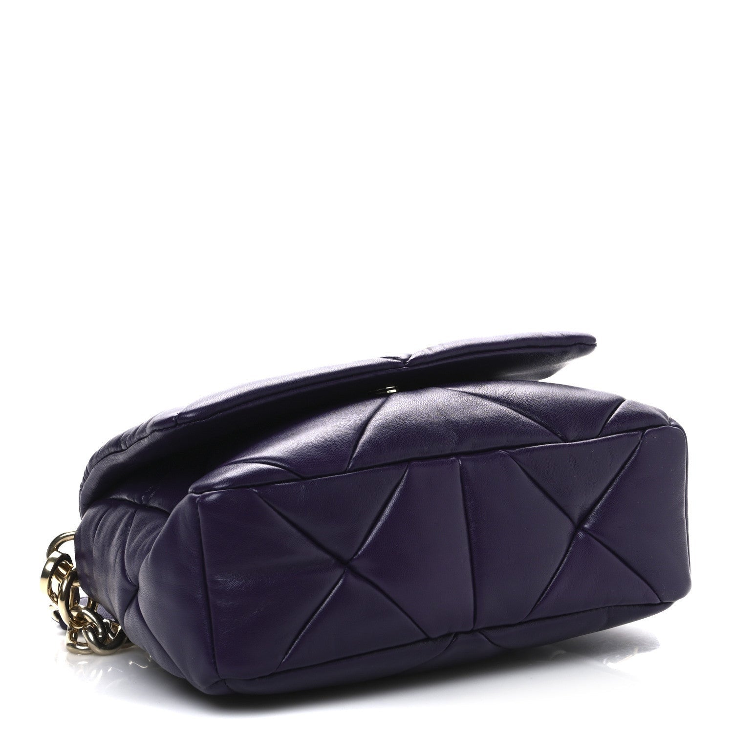 Prada Nappa Re-Nylon Triangle Quilted Patchwork System Flap Shoulder Bag Viola 4 of 7