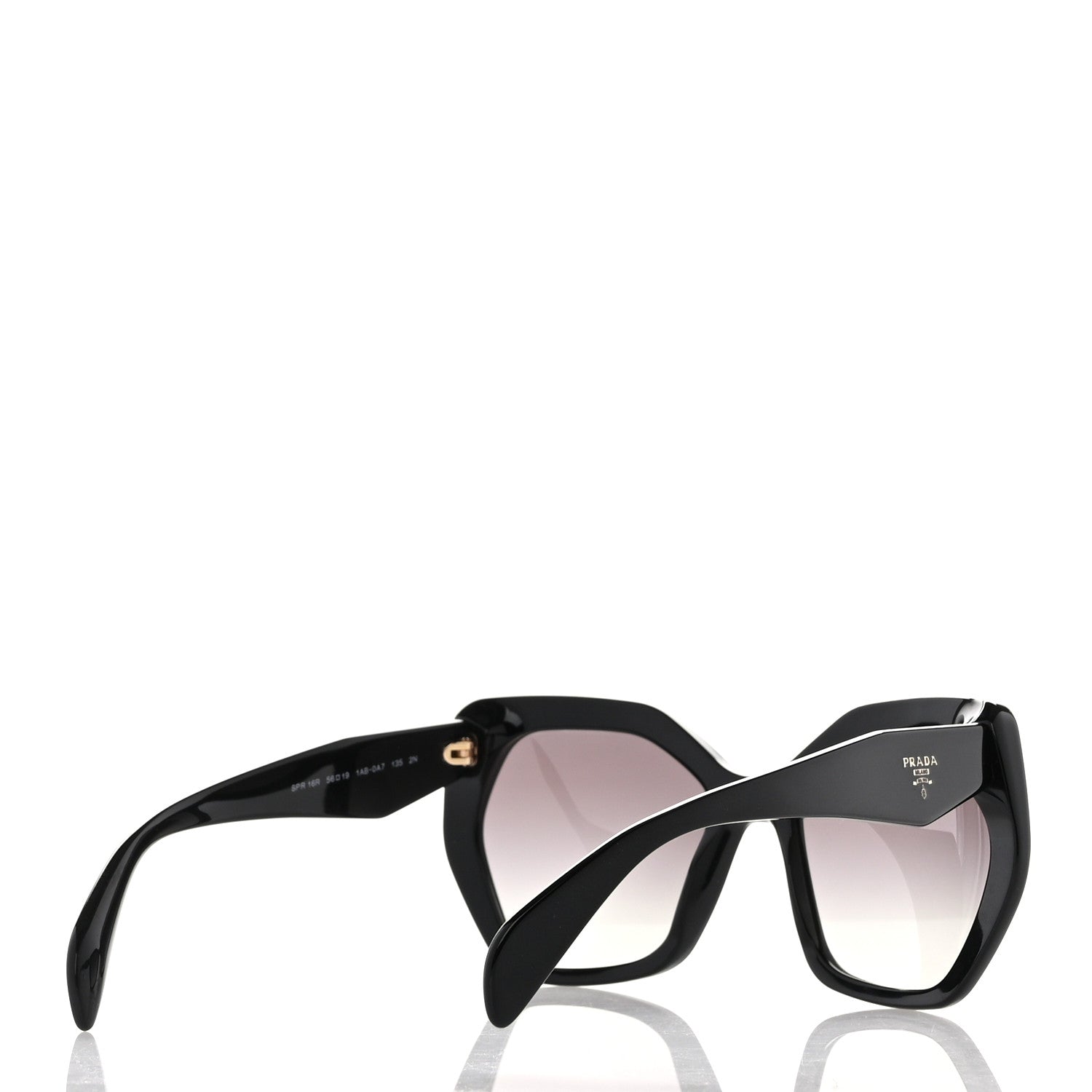 Prada Sunglasses SPR 16R Black 4 of 7