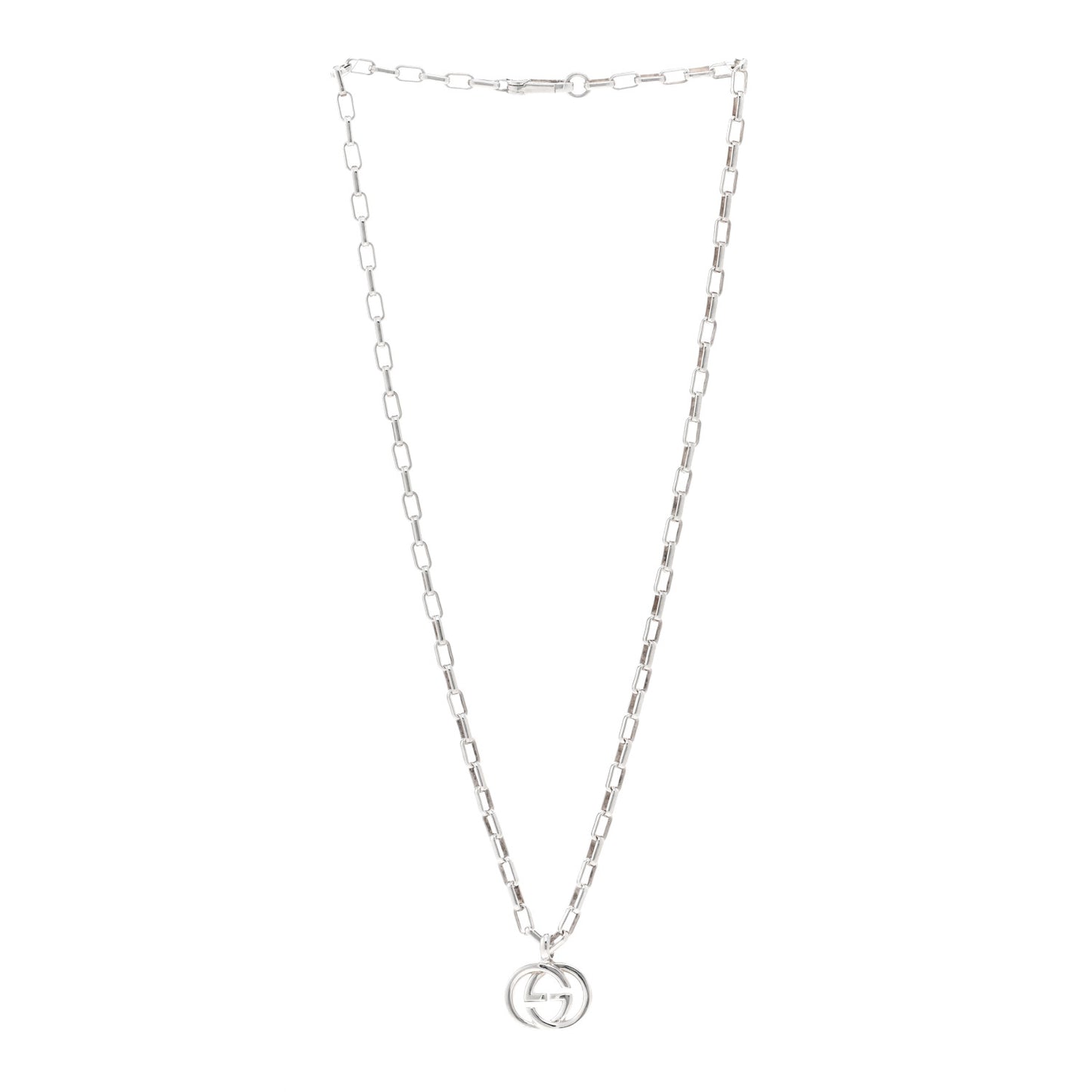 Sterling Silver Interlocking G Pendant Necklace