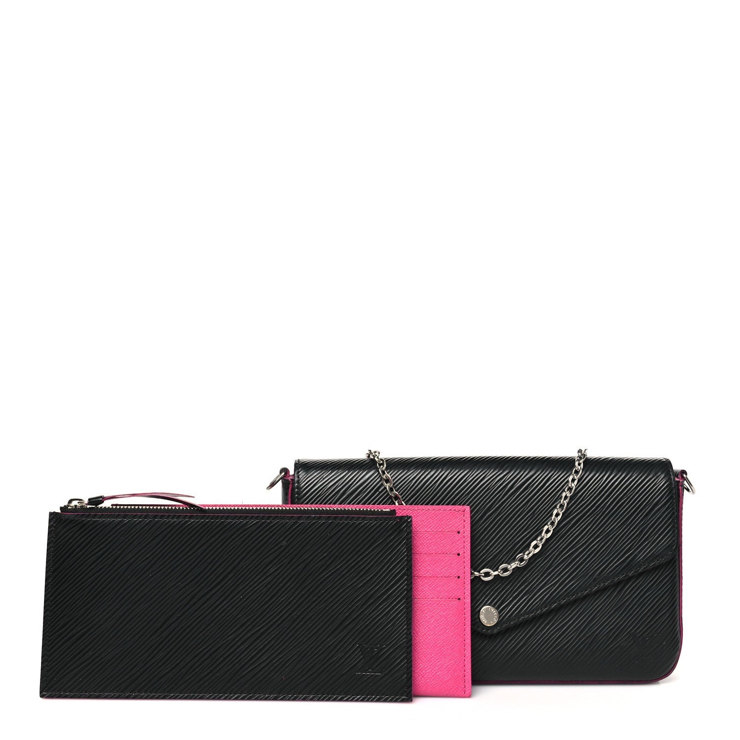 Louis Vuitton Epi Pochette Felicie Black Hot Pink 3 of 7