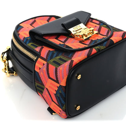 MCM Jaquard Cubic Monogram Rockstar X-Mini Tracy Backpack Multicolor 8 of 8