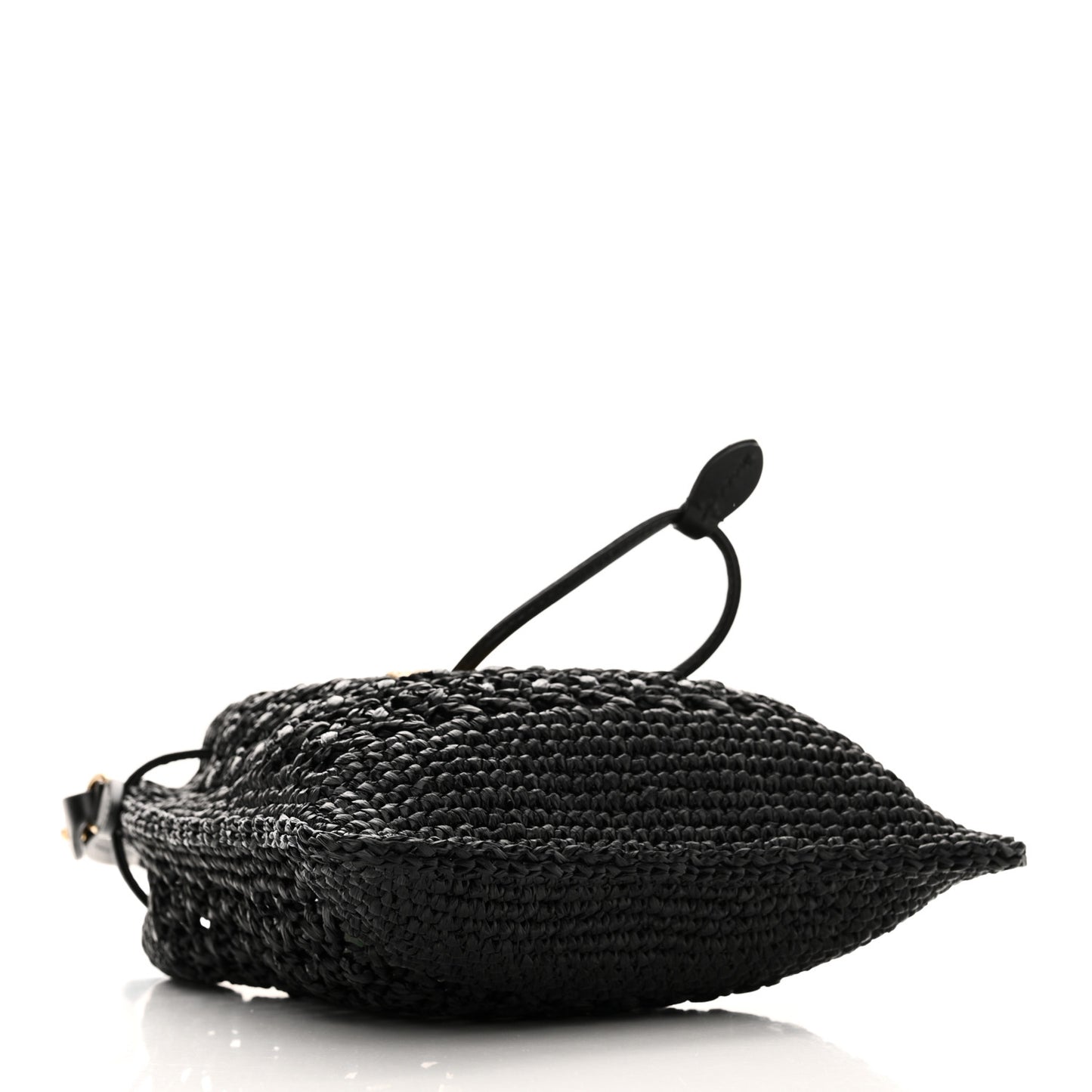 Raffia Shoulder Bag Black