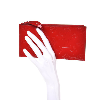 Louis Vuitton Vernis Felicie Chain Wallet Zippered Insert Cherry 2 of 6