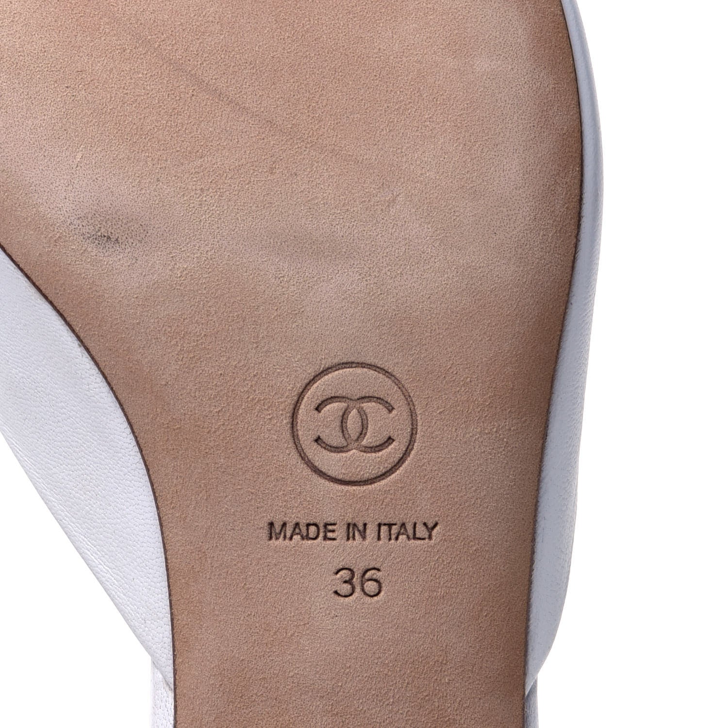 Chanel Sheepskin CC Mules 36 White 8 of 11