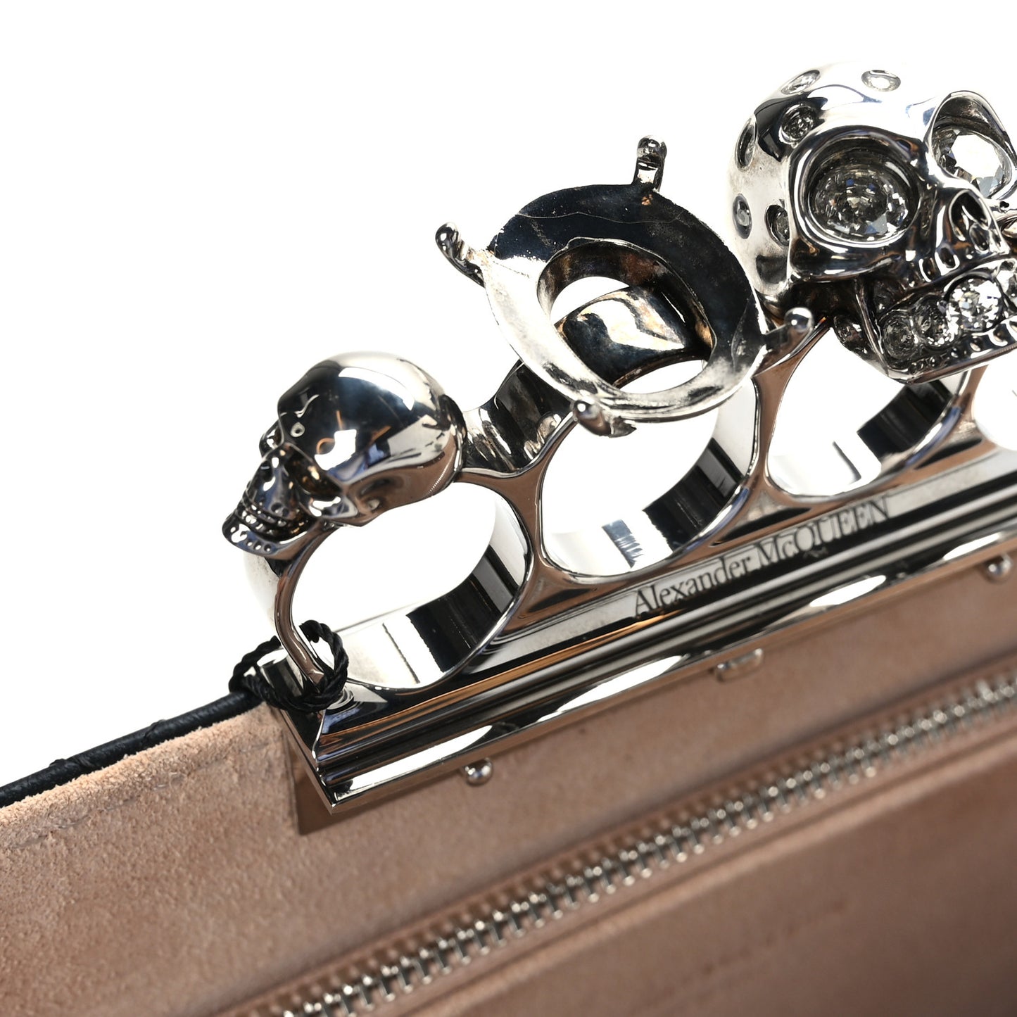 Nappa Quilted Knuckle Flat Clutch Black