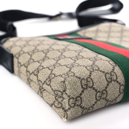 Gucci GG Supreme Monogram Web Messenger Bag Black 8 of 9