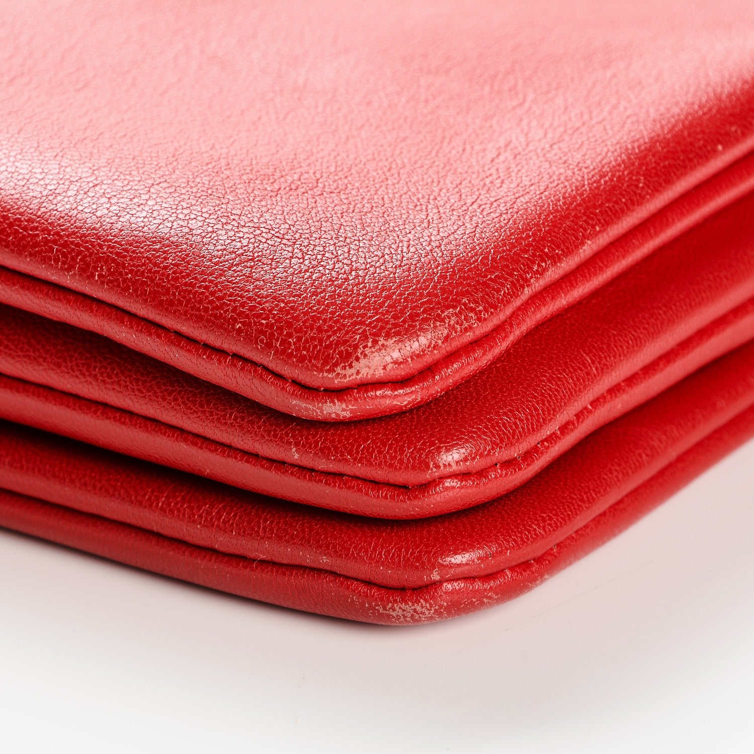 Celine Lambskin Small Trio Crossbody Bag Red 12 of 12