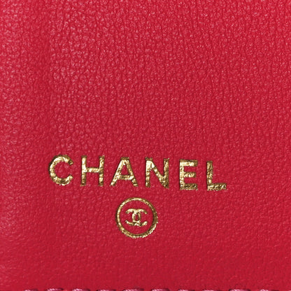 Chanel Lambskin Quilted Tri-Fold Flap Wallet Pink 6 of 7