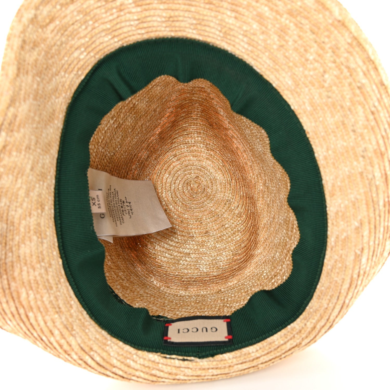 Gucci Abaca Straw Web Fedora Hat XS 7 of 7